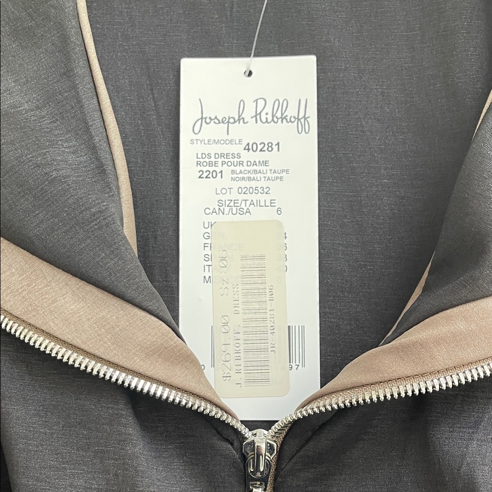 Joseph Ribkoff NWT full zipper front Mini Dress sz 6 - Picture 3 of 8
